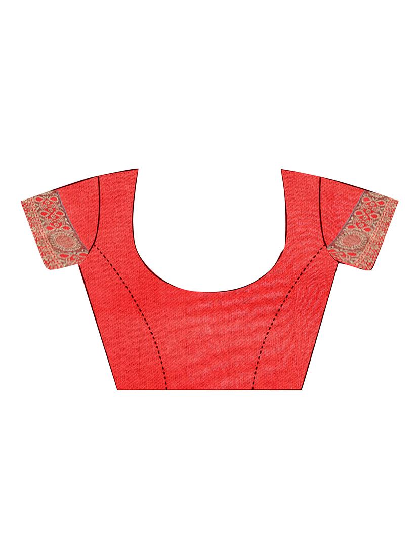 solid bordered saree with blouse - 18039932 - Standard Image - 2