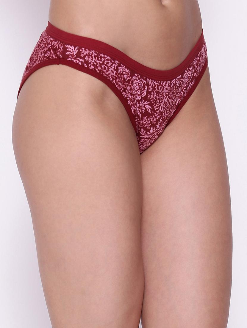 red printed bikini panty - 18040490 - Standard Image - 2