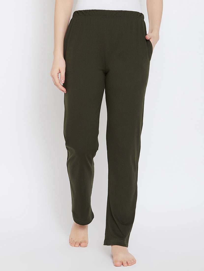 mid rise solid pajama