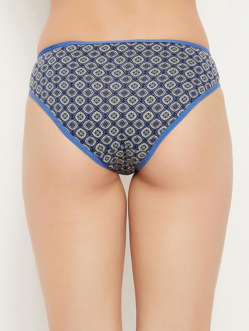 blue printed bikini panty - 18040667 - Standard Image - 2