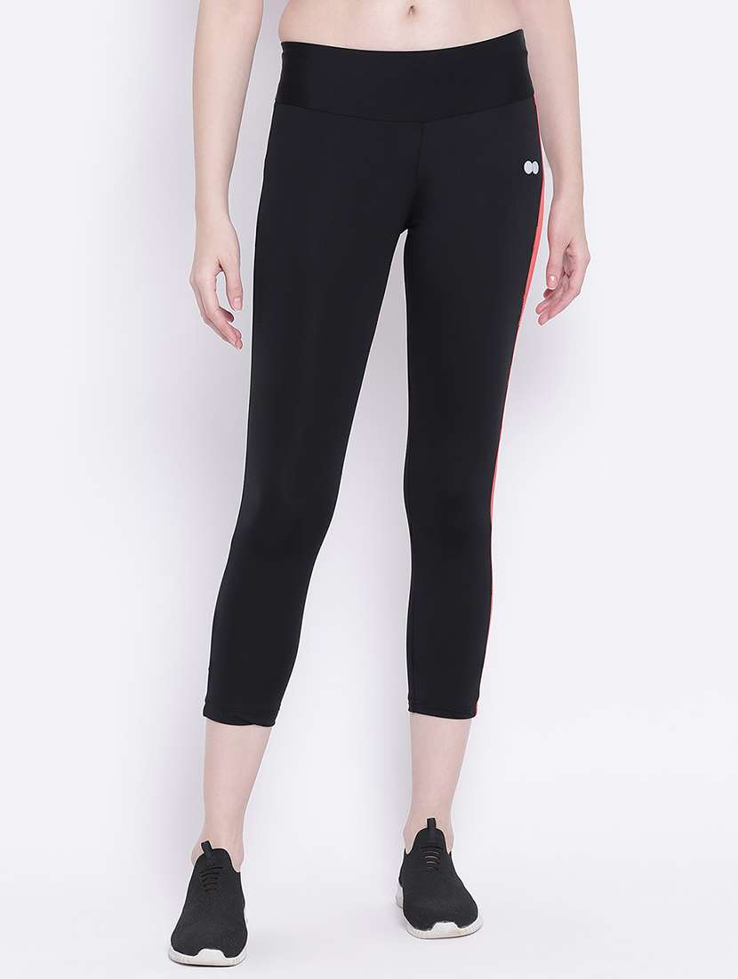 high rise side taped track pant