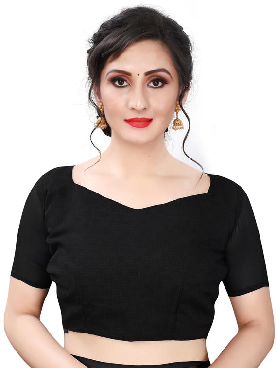 floral printed saree with blouse - 18040973 - Standard Image - 2