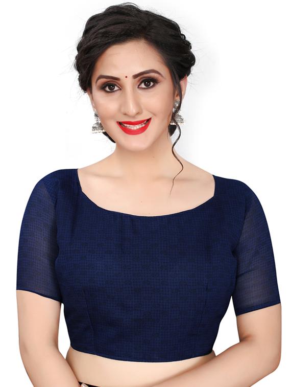 floral printed saree with blouse - 18040974 - Standard Image - 2
