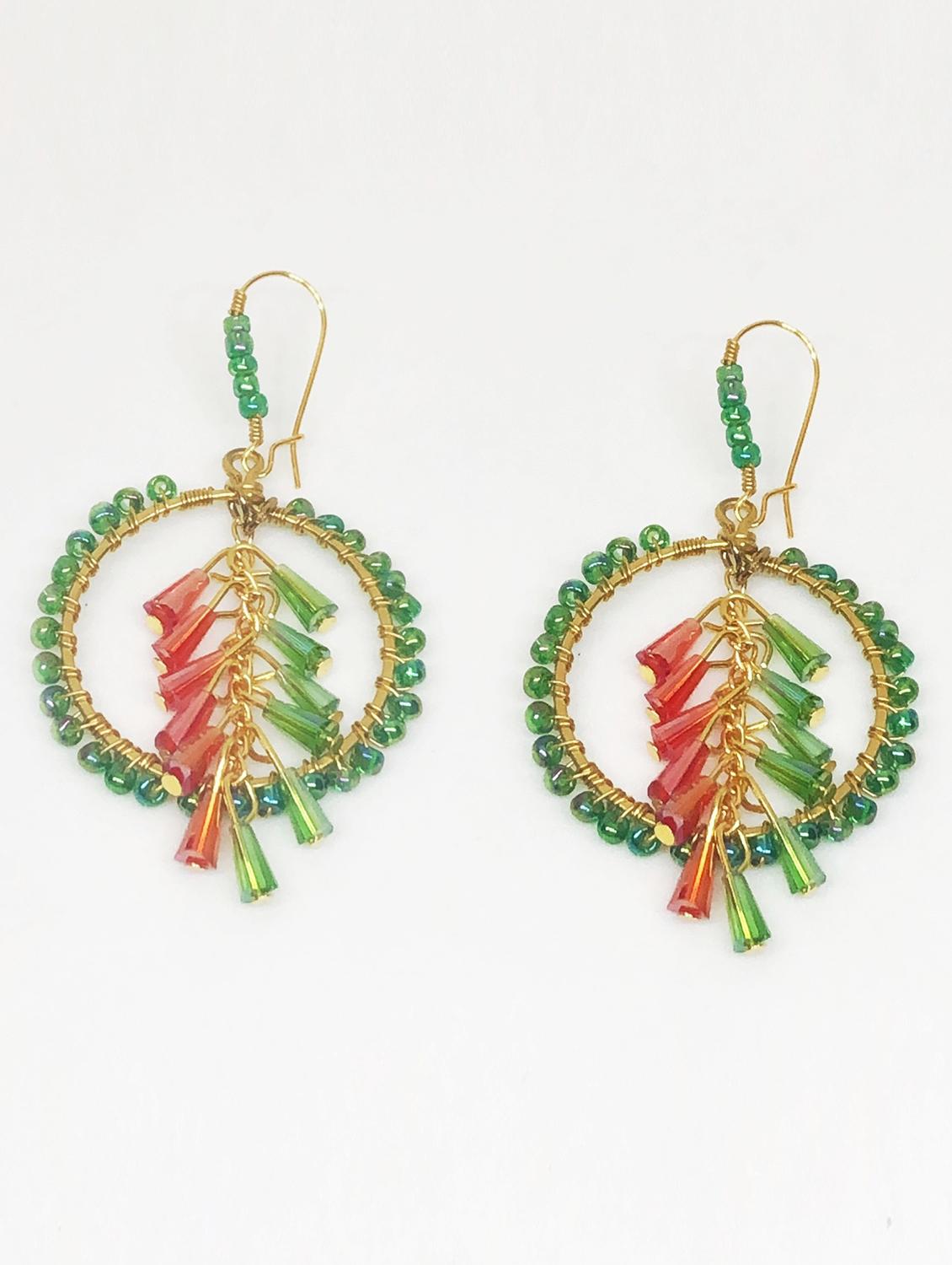 multi color drop earrings - 18041077 -  Zoom Image - 0