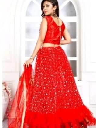 heavy stitched hand work lehenga - 18041283 - Standard Image - 2