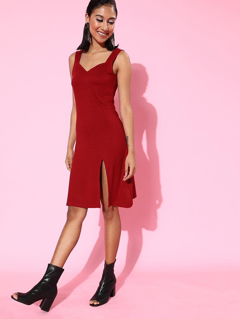 sweetheart neck bodycon dress - 18041373 - Zoom Image - 0