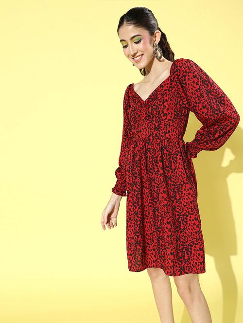 women's fit & flare dress - 18041392 - Standard Image - 0