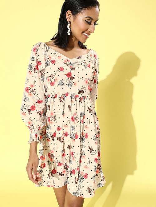 women's fit & flare floral dress - 18041393 - Standard Image - 0