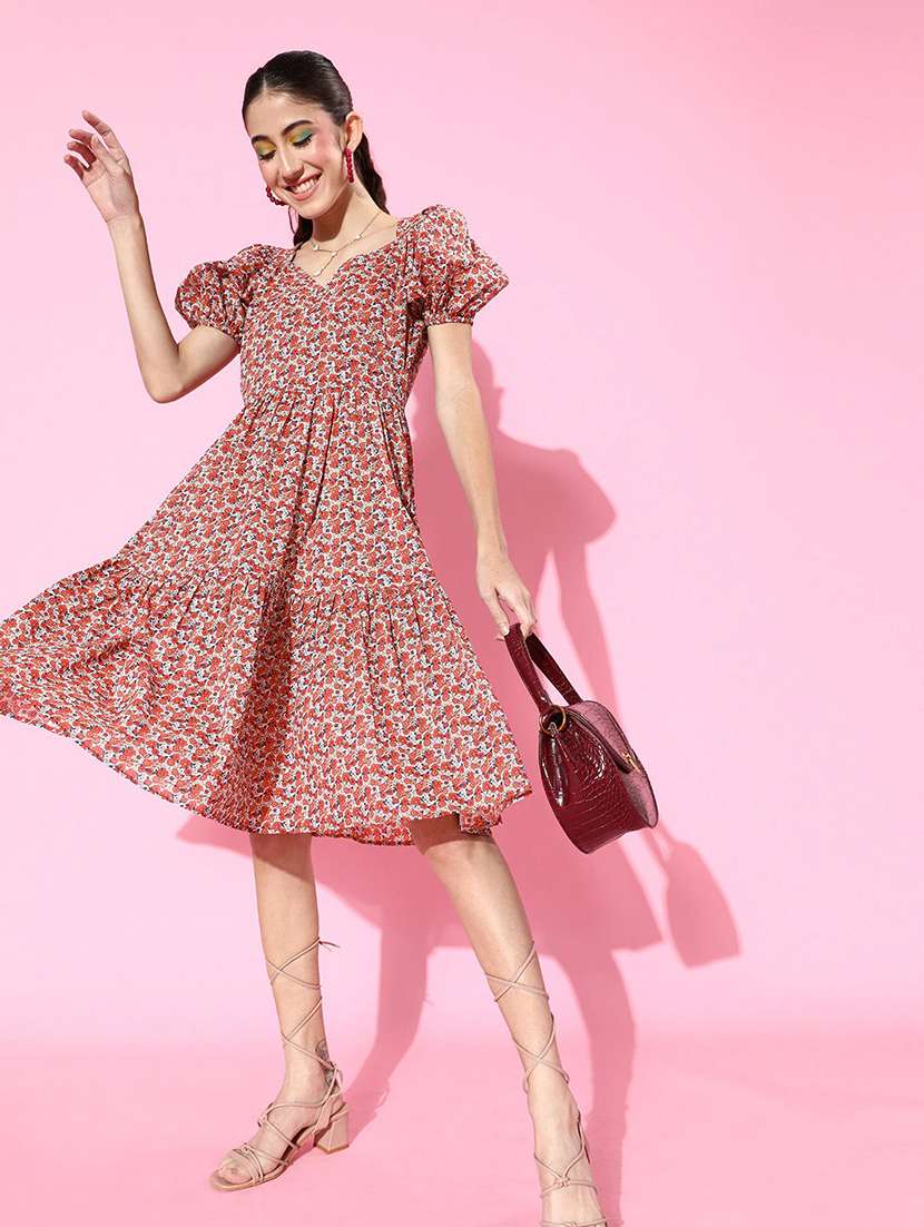 women's tiered dress floral dress - 18041399 -  Standard Image - 2