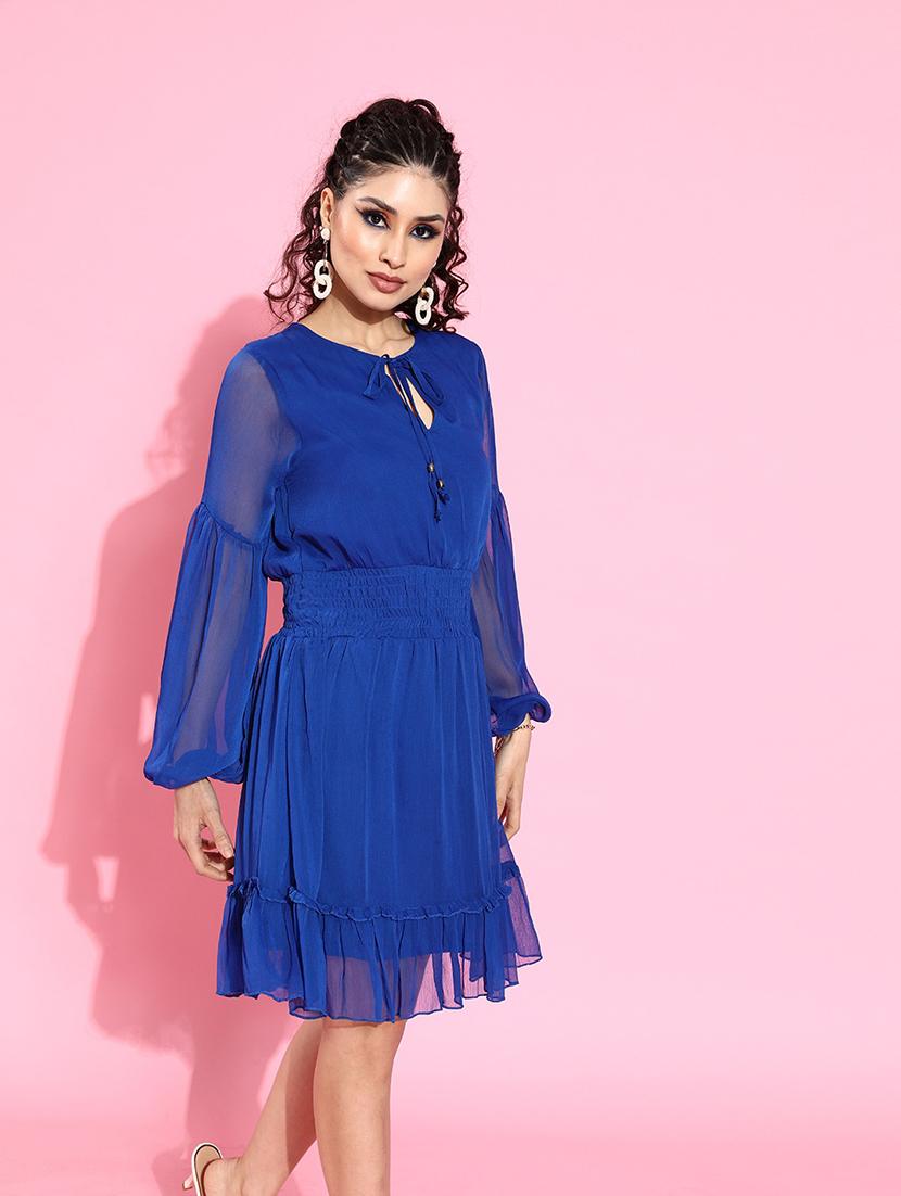 women's tiered dress solid dress - 18041405 -  Zoom Image - 0