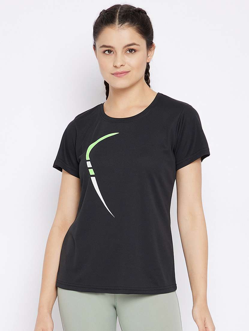 women's front print crew neck t-shirt