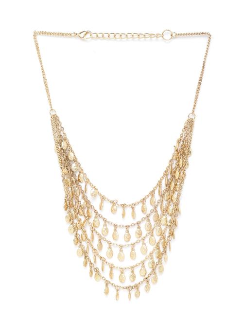 gold metal necklace - 18041724 - Standard Image - 0