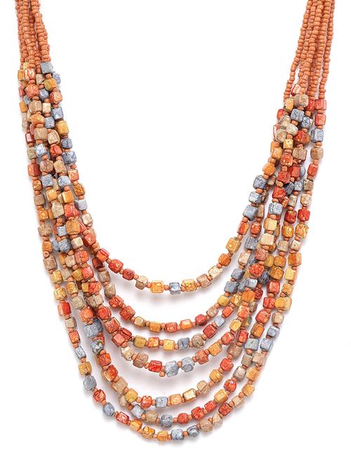 multi colored metal necklace - 18041735 - Standard Image - 0
