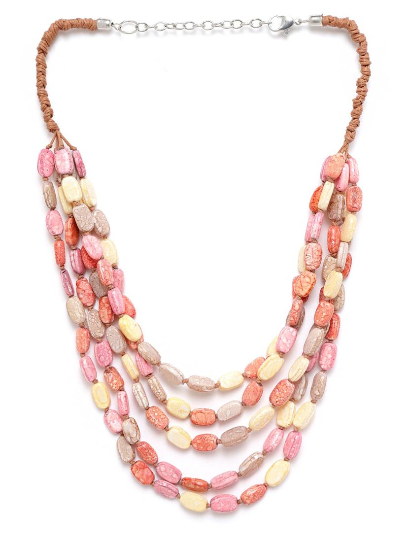 multicolored beaded layered necklace - 18041863 - Zoom Image - 0