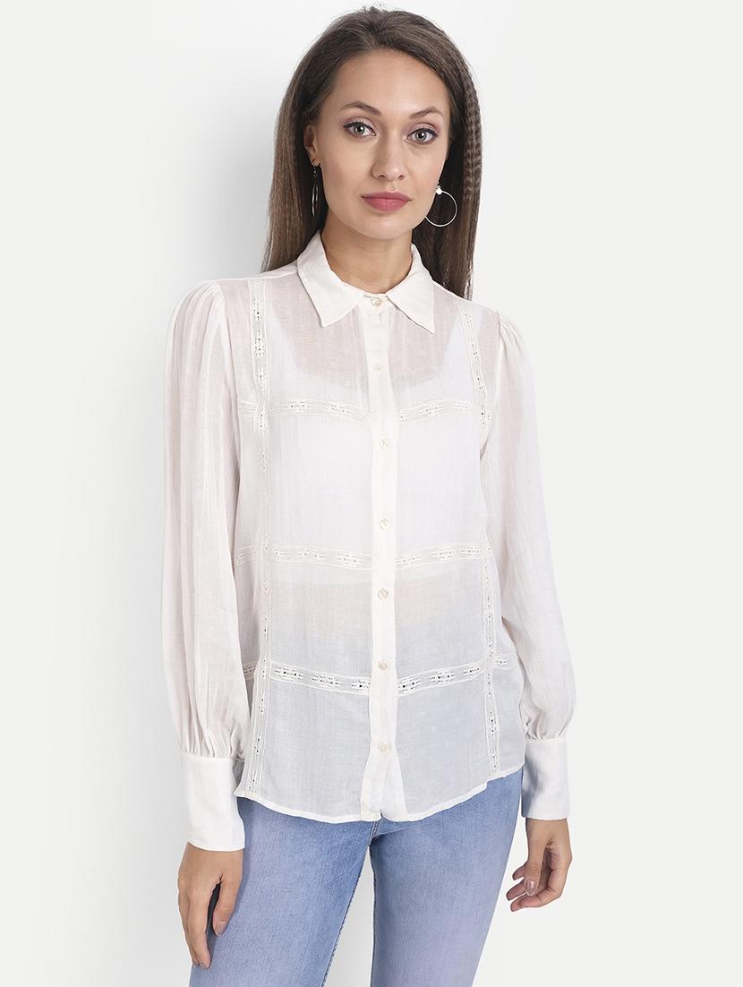women's straight collared top