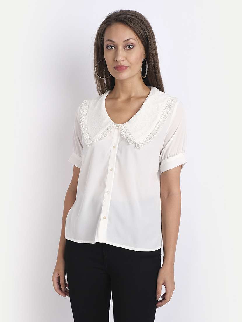 women's straight v neck top