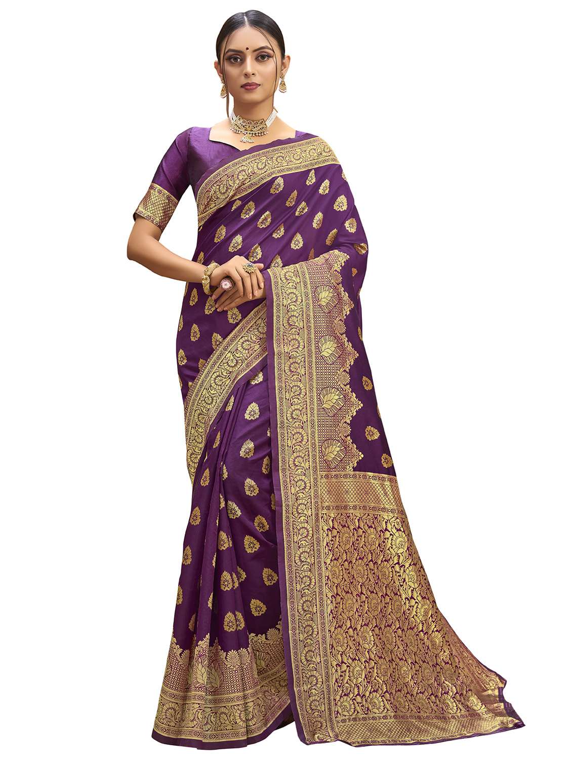 women's banarasi saree with blouse