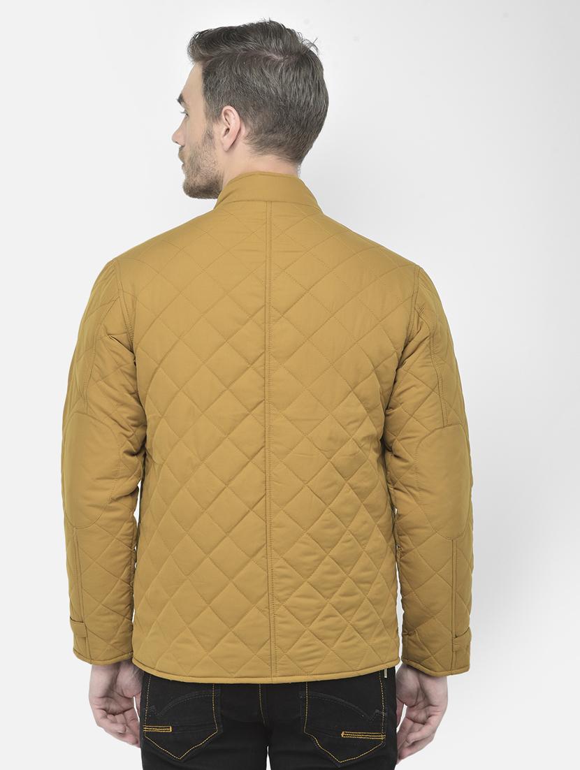 gold solid quilted jacket - 18042962 - Standard Image - 2