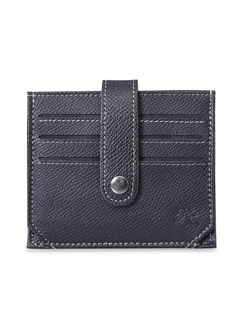 black leather card holder