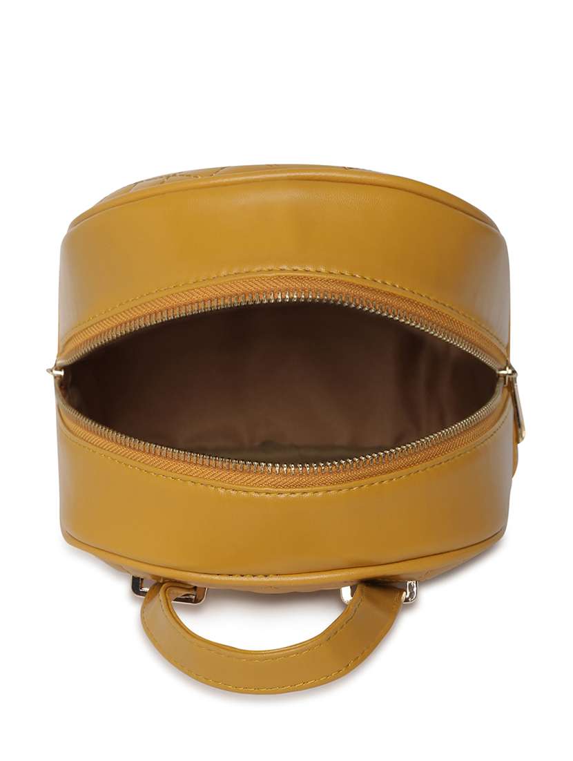 yellow leatherette (pu) regular backpack - 18044010 - Standard Image - 2