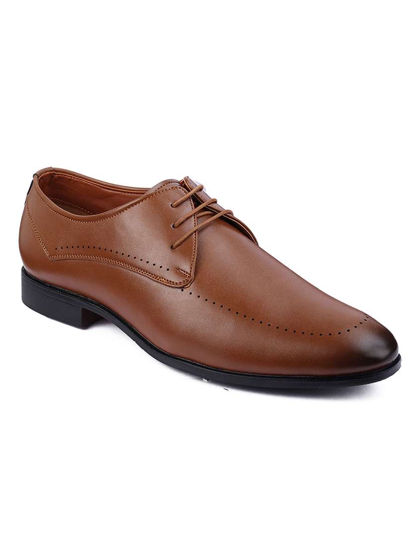 tan lace up formal shoe