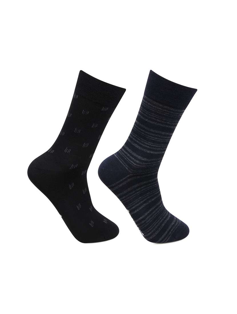 men pack of 2 printed above ankle length socks