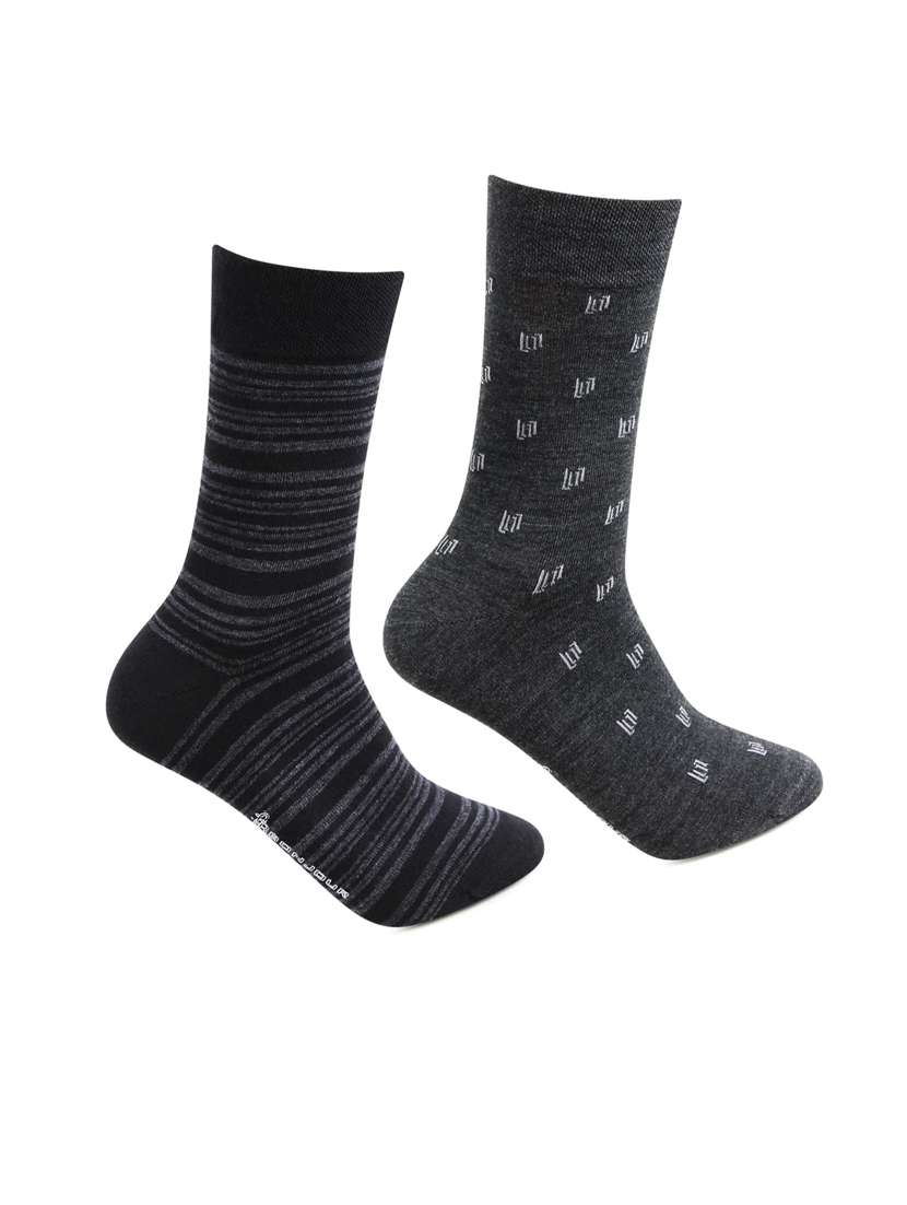 men pack of 2 printed above ankle length socks - 18044689 - Zoom Image - 0