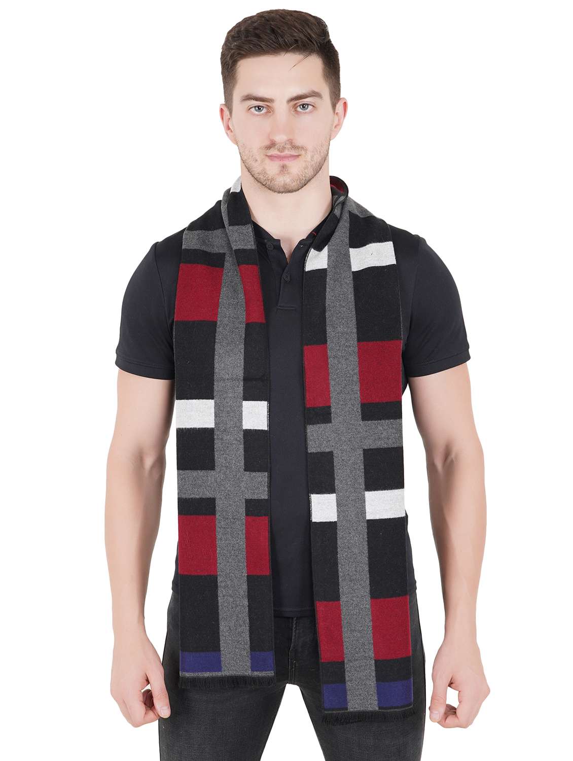 multi colored wool muffler - 18044727 -  Standard Image - 2