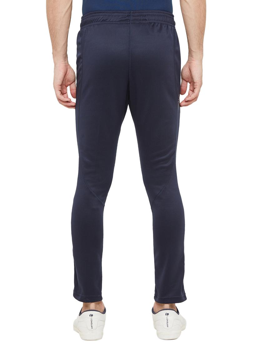 navy blue solid full length track pant - 18045382 - Standard Image - 2