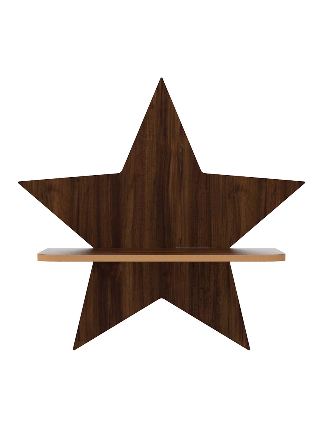 star wall shelf wall mounted floating shelves innovative wall hanging (dark brown) - 18045672 - Standard Image - 2