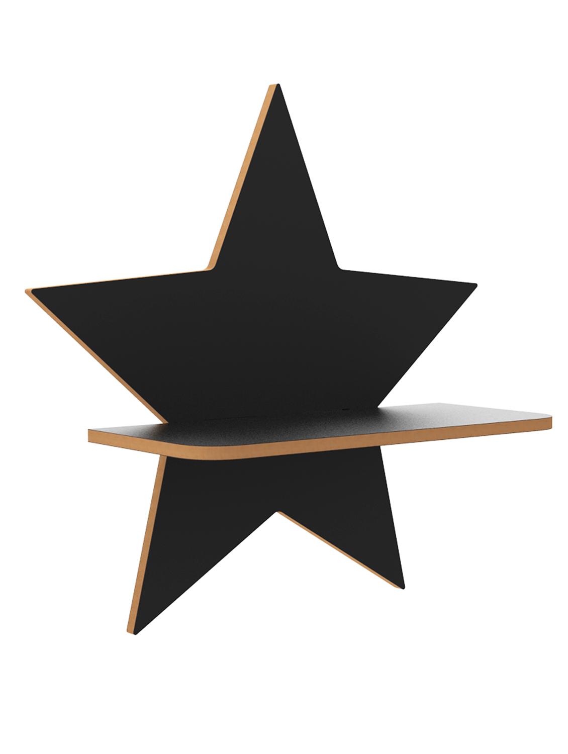 star wall shelf wall mounted floating shelves innovative wall hanging (dark brown) - 18045673 - Standard Image - 2
