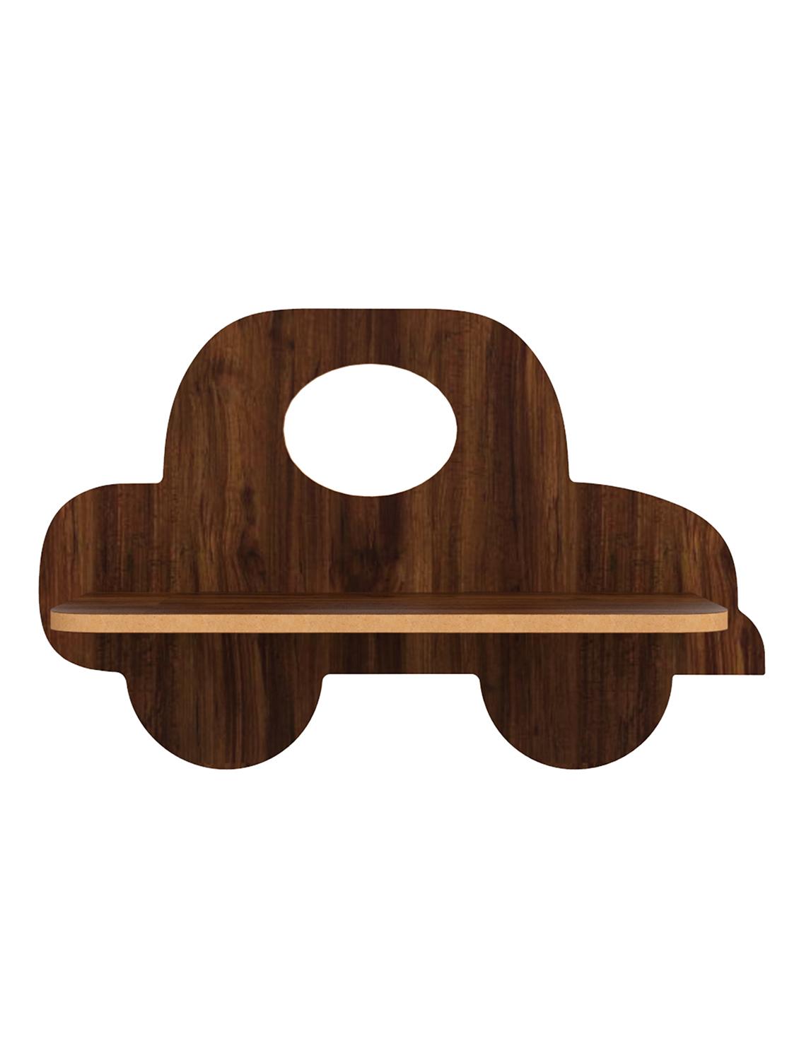 car toy wall shelf mdf made wall mounted floating shelves innovative wall hanging (dark brown) - 18045675 - Standard Image - 2