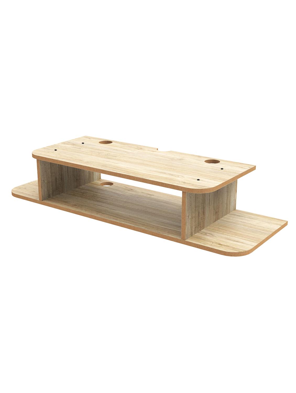 home sparkle straight set top box holder floating shelf (dark brown) - 18045680 - Standard Image - 2