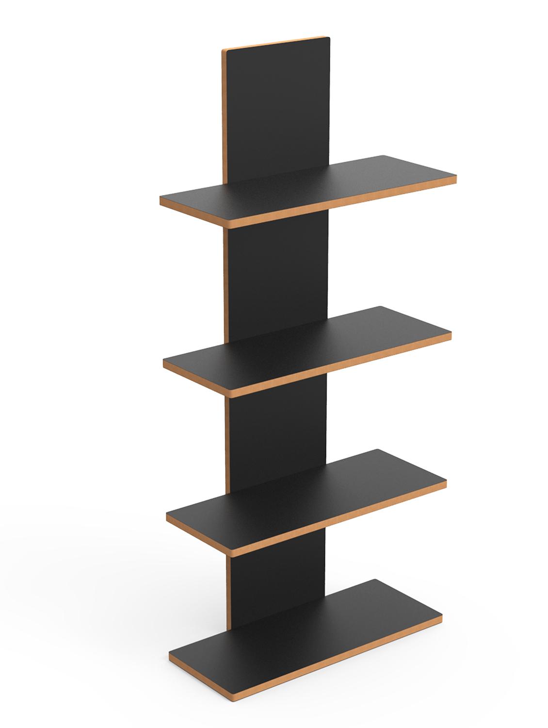 home sparkle utility column spine floating wall shelf (dark brown) - 18045685 - Standard Image - 2