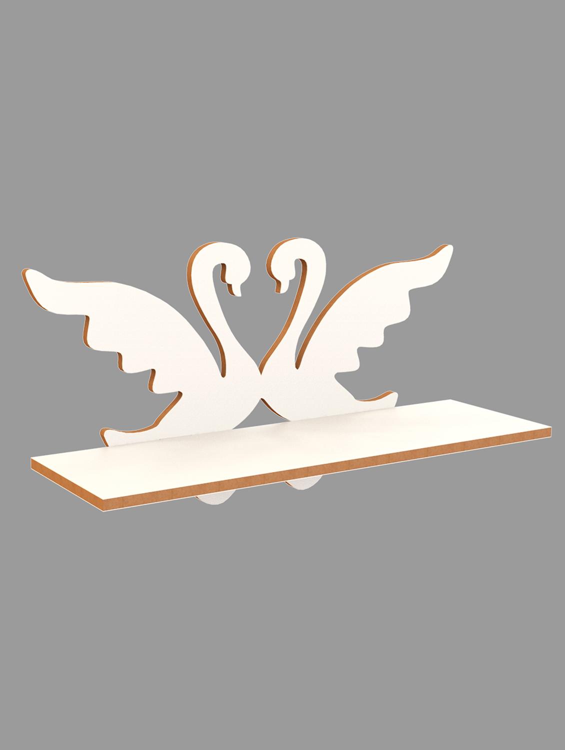 home sparkle duck shape wall shelf mdf made wall mounted floating shelves innovative wall hanging (dark brown) - 18045690 - Standard Image - 2