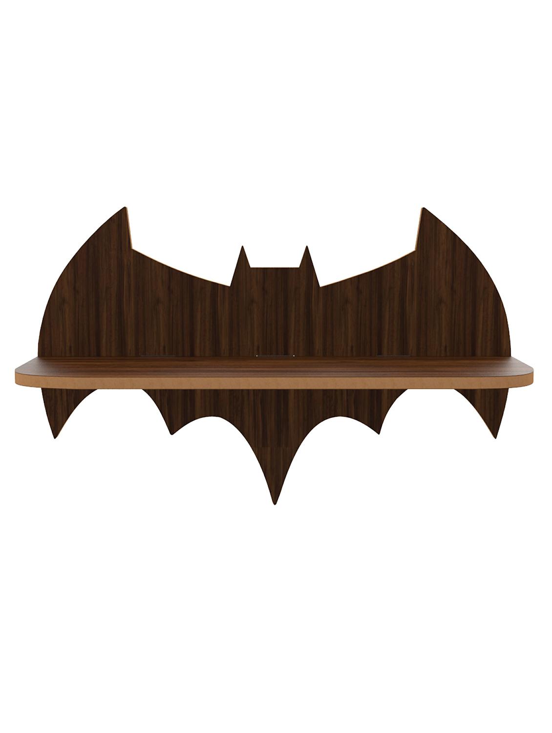 home sparkle batman wall shelf mdf wall shelf rack wall mounted floating shelves (dark brown) - 18045695 - Standard Image - 2