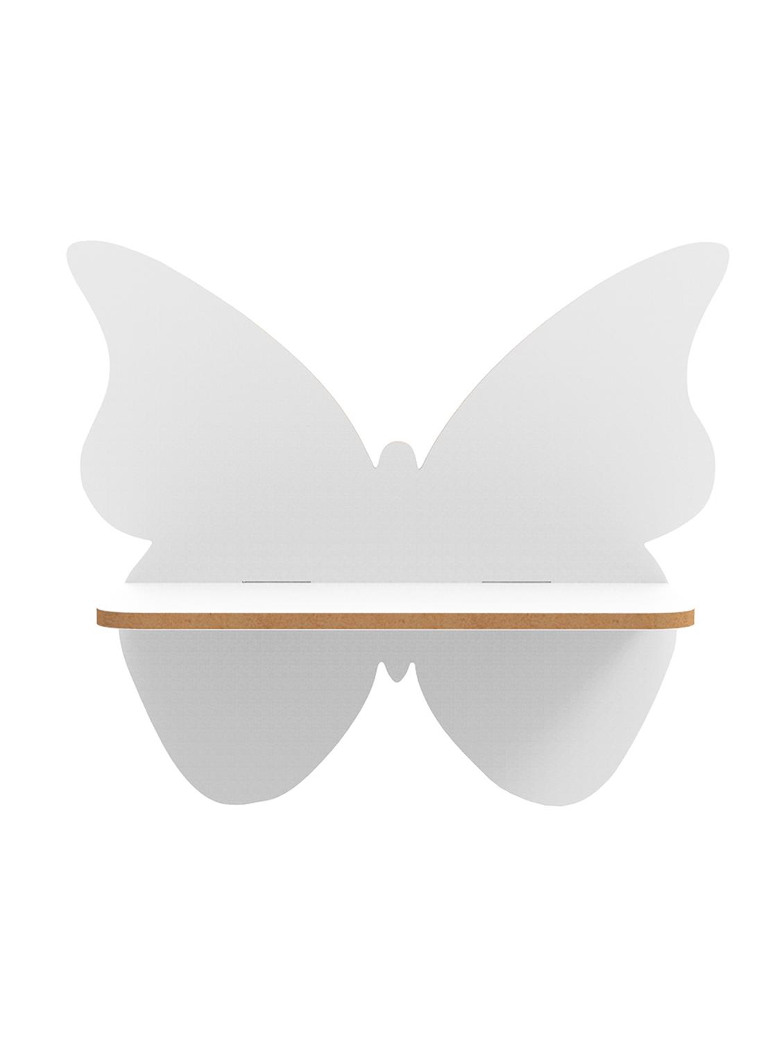 home sparkle butterfly wall shelf mdf wall shelf rack wall mounted floating shelves (dark brown) - 18045702 - Standard Image - 2
