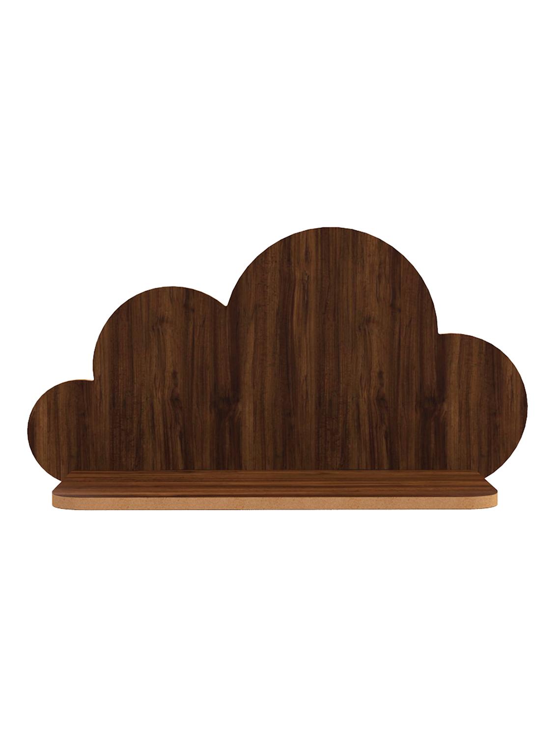 home sparkle cloud wall shelf mdf wall shelf rack wall mounted floating shelves (dark brown) - 18045703 - Standard Image - 2