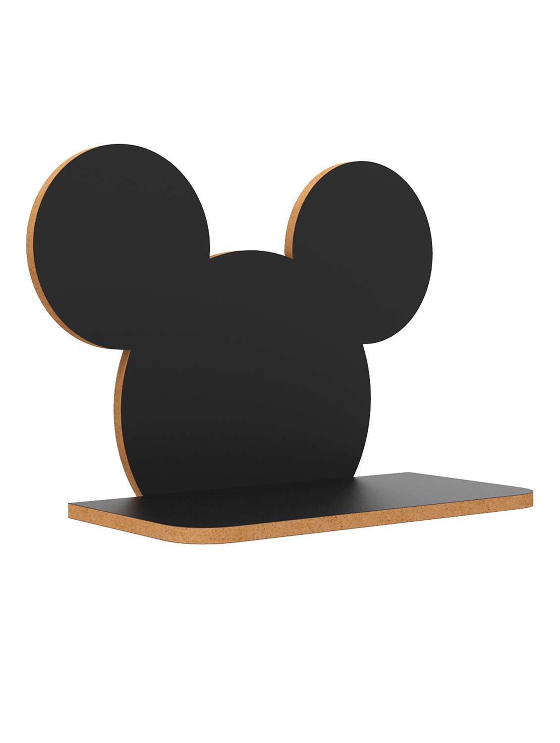 home sparkle mickey mouse shaped wall shelf mdf wall shelf rack wall mounted floating shelves (dark brown) - 18045717 -  Standard Image - 2