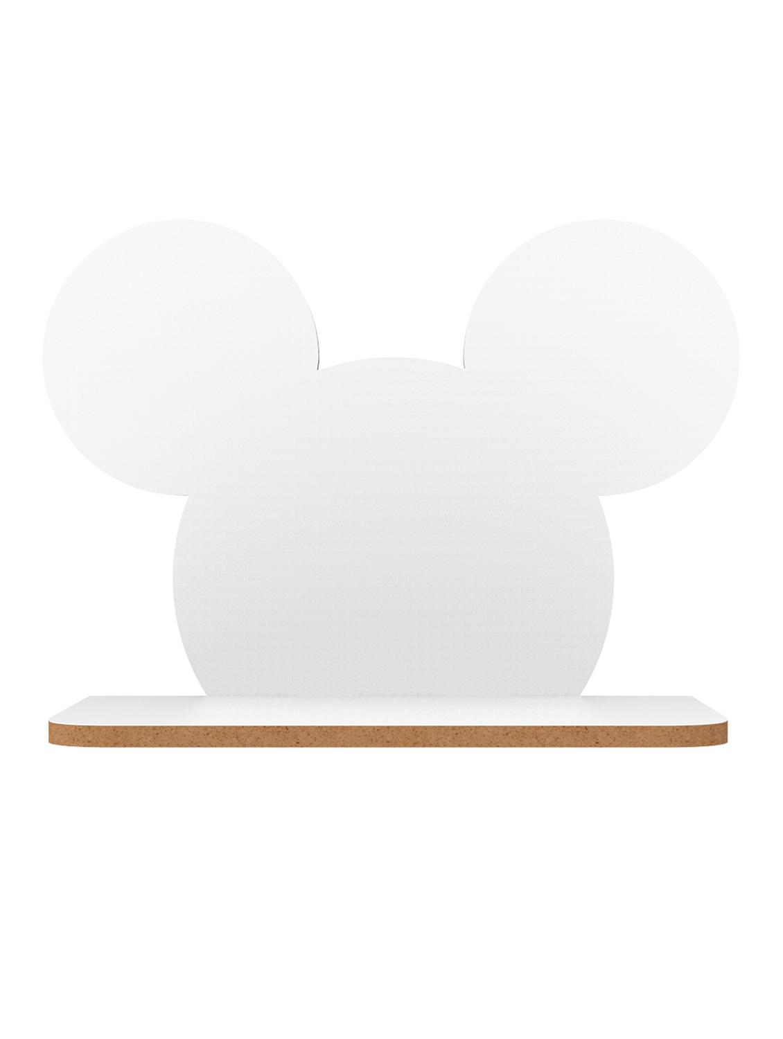 home sparkle mickey mouse shaped wall shelf mdf wall shelf rack wall mounted floating shelves (dark brown) - 18045718 - Standard Image - 2