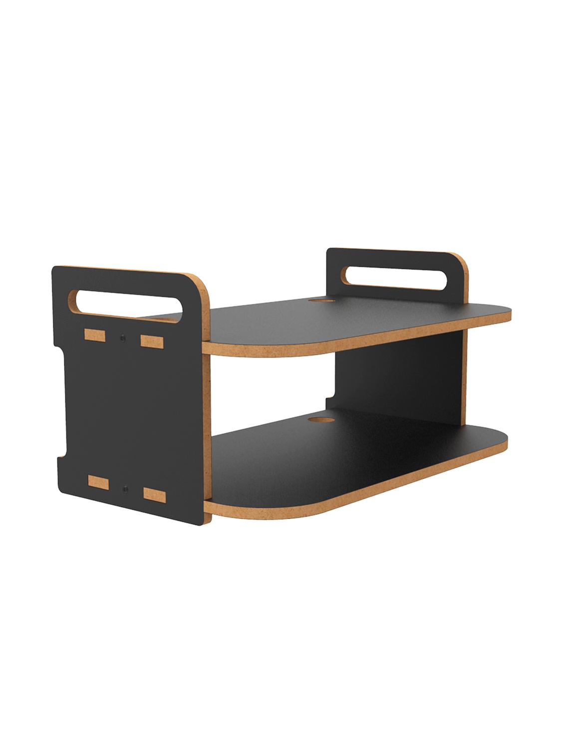 home sparkle set top box holder wall mount wall shelf setup box holder/wifi router holder (dark brown) - 18045735 - Standard Image - 2