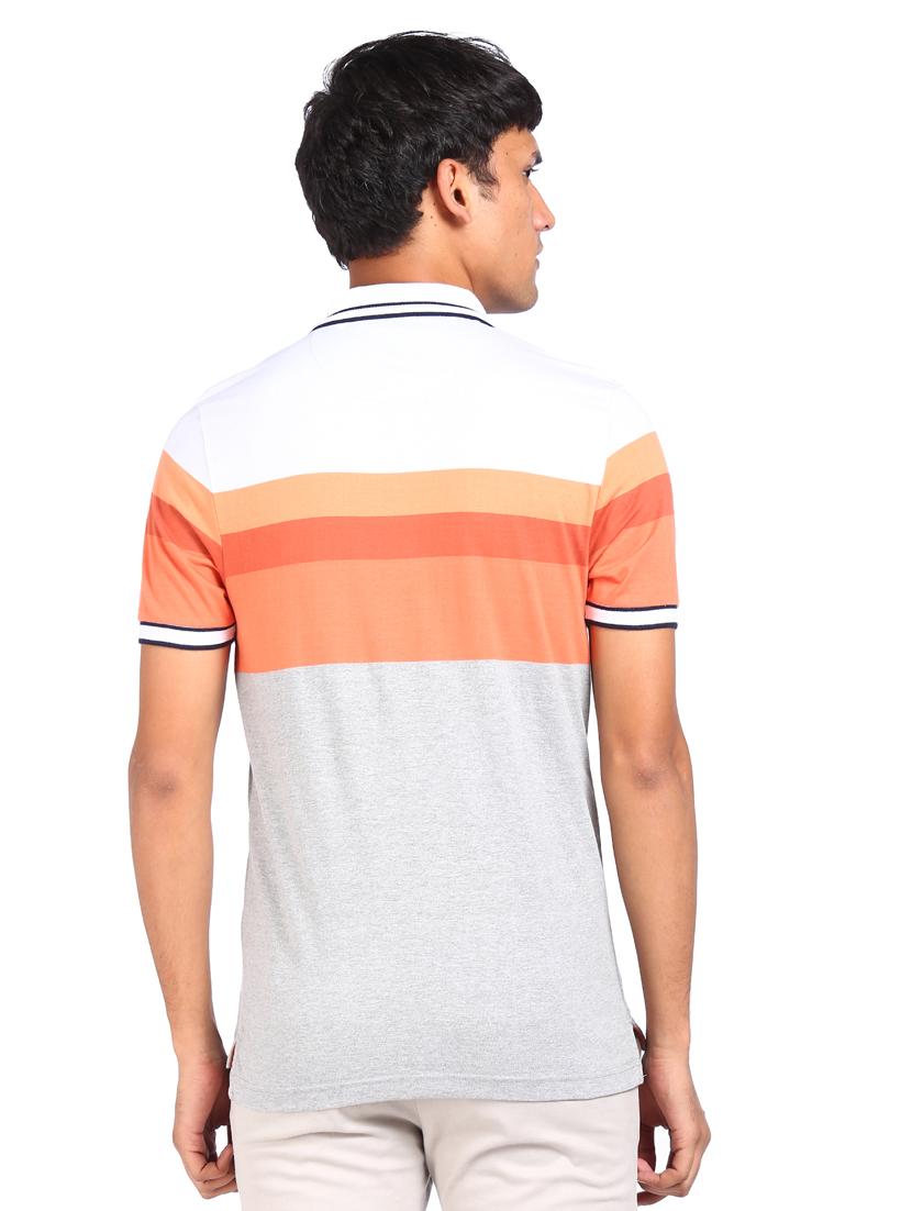 grey striped polo t-shirt - 18045875 - Standard Image - 2