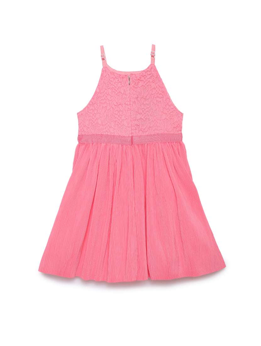 girls shoulder strap sleeveless frock
