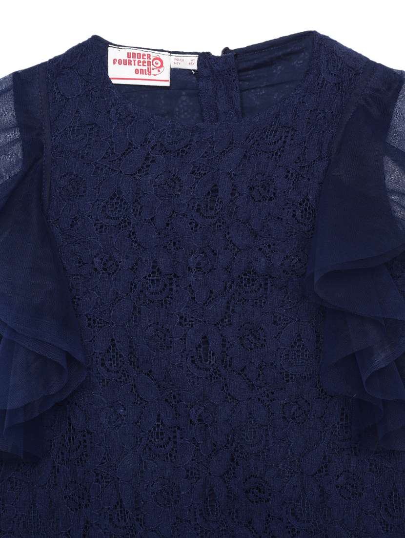 navy blue solid frock - 18047115 -  Standard Image - 2