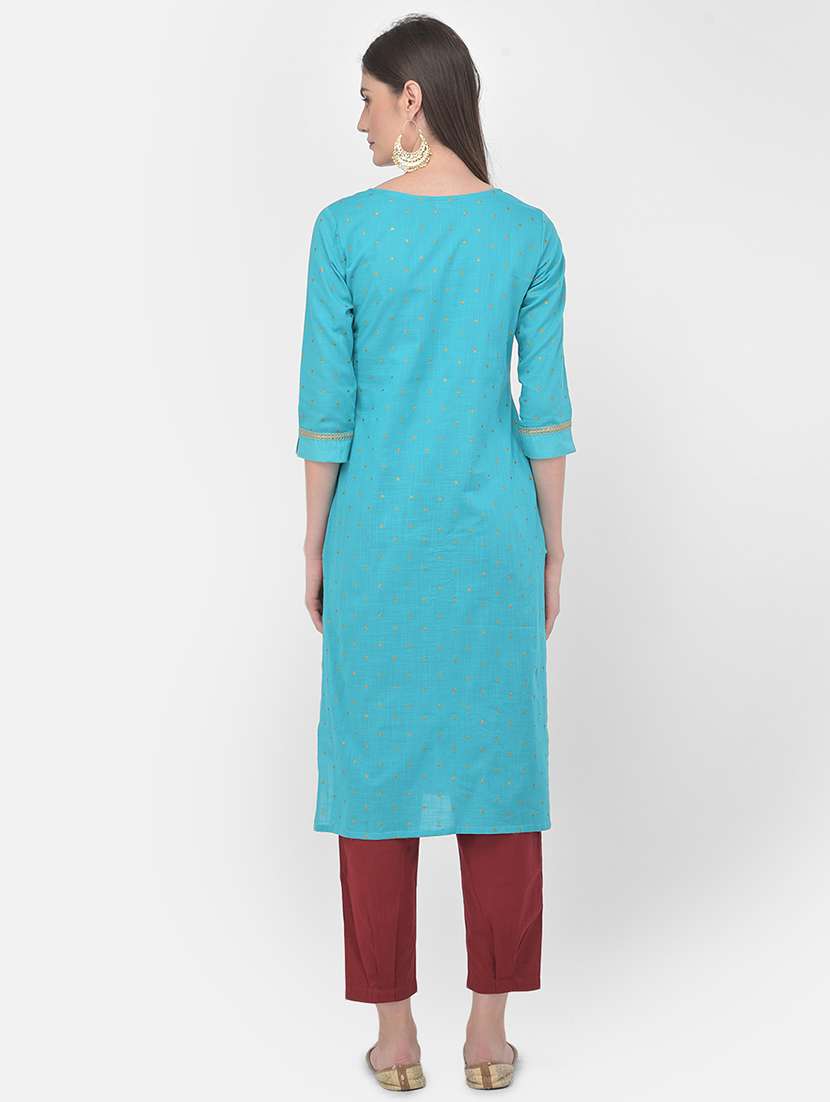 women's straight kurta - 18047140 -  Standard Image - 2