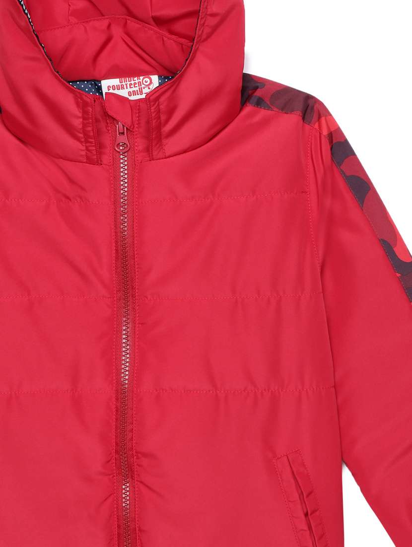 Hooded Neck Side Taped Jacket - 18047315 -  Standard Image - 2