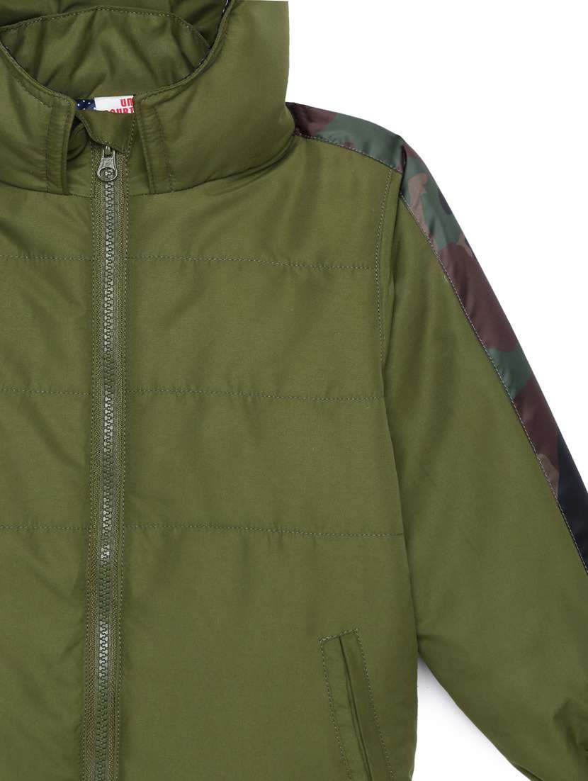 hooded neck side taped jacket  - 18047316 -  Standard Image - 2