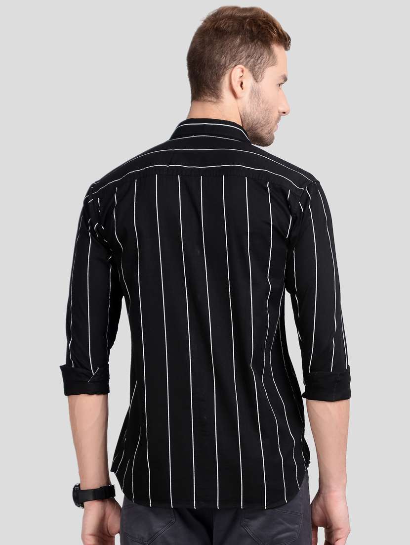 black striped casual shirt - 18047360 -  Standard Image - 2