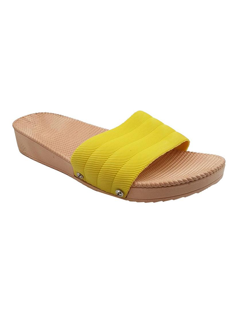 yellow resin flip flops - 18047802 - Standard Image - 2