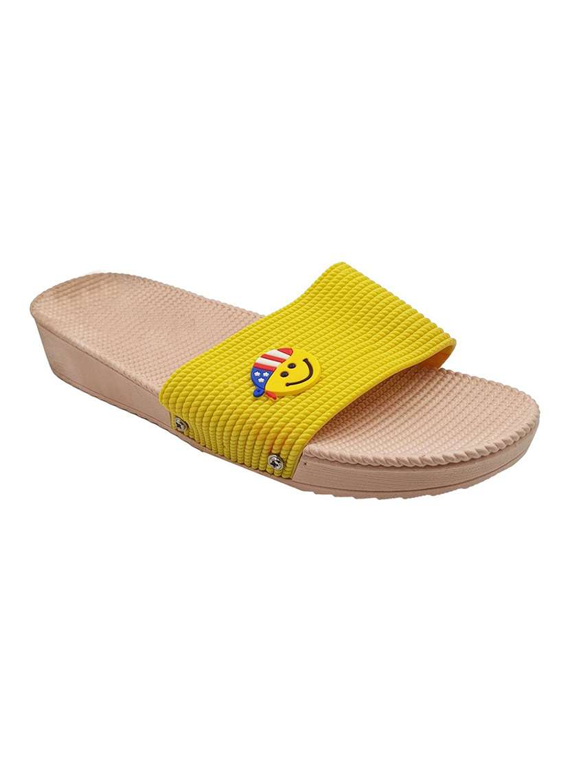 yellow resin  flip flops - 18047807 -  Standard Image - 2